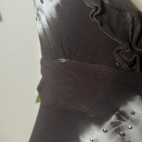 INC International Concepts Midi Patterned Rhinestone Ruffle Dress - Picture 4 of 5